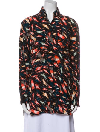 Givenchy Silk Printed Button-Up Top