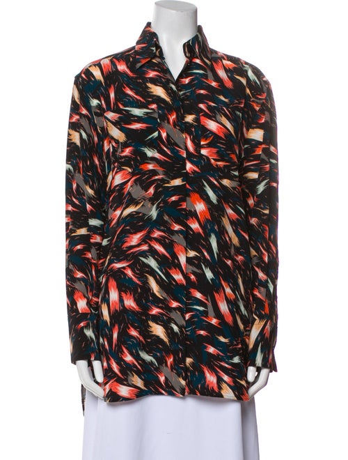 Givenchy Silk Printed Button-Up Top