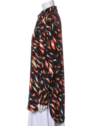 Givenchy Silk Printed Button-Up Top