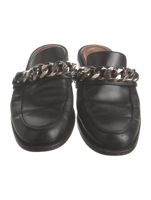Givenchy Leather Chain-Link Accents Mules