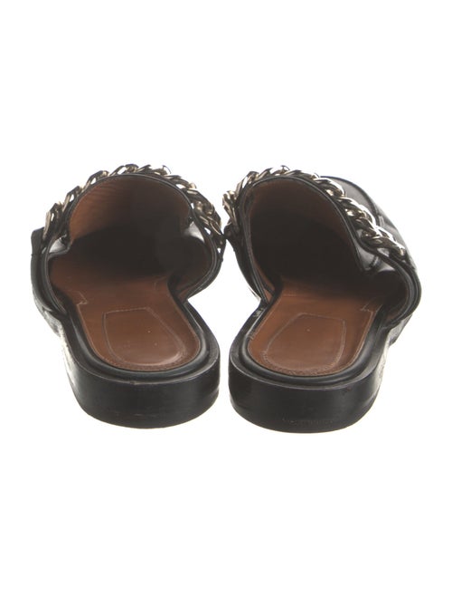 Givenchy Leather Chain-Link Accents Mules