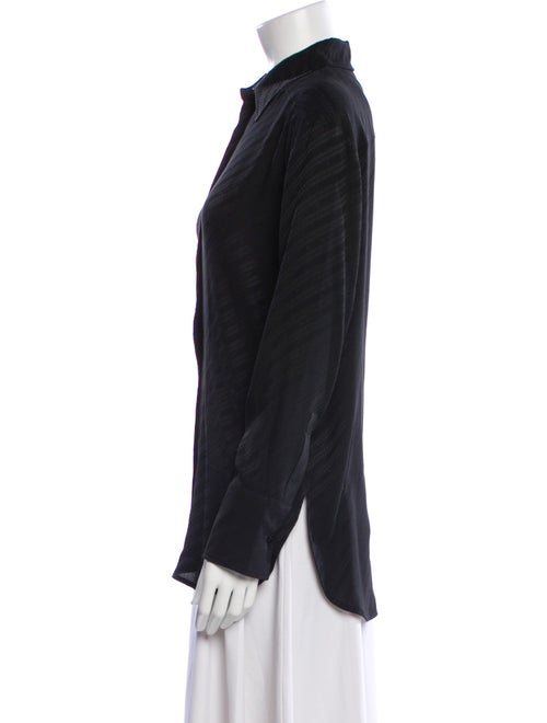 Givenchy Silk Long Sleeve Button-Up Top