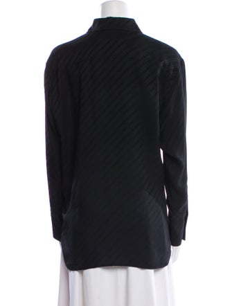 Givenchy Silk Long Sleeve Button-Up Top