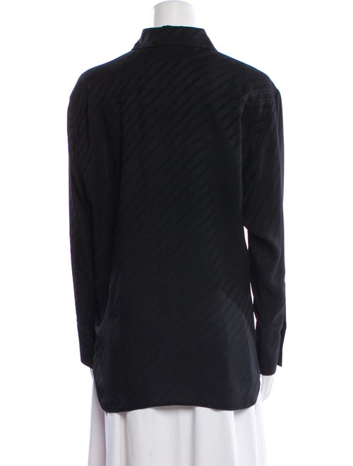 Givenchy Silk Long Sleeve Button-Up Top