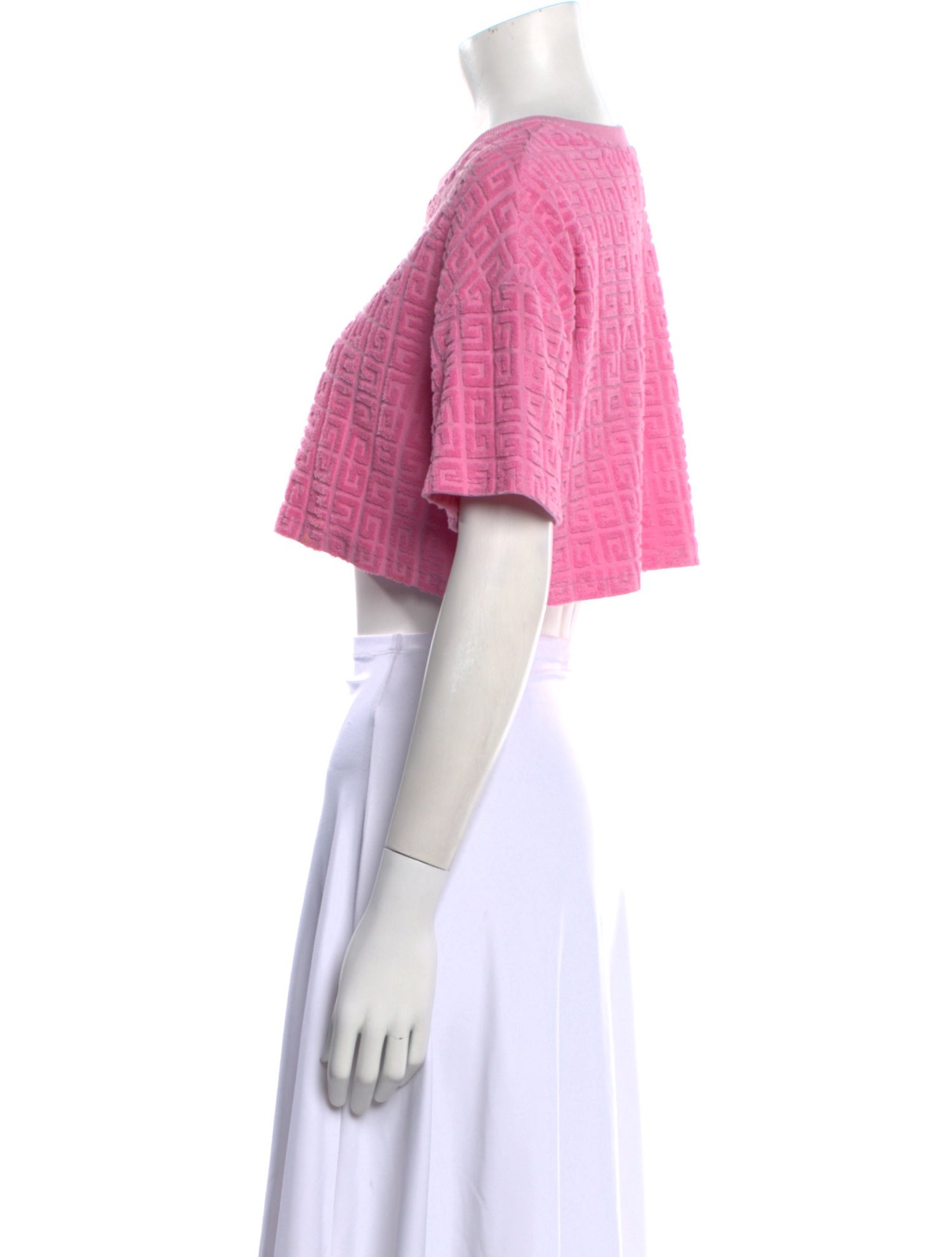 Givenchy Crew Neck Short Sleeve Crop Top