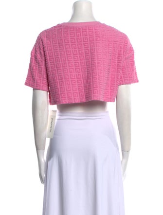 Givenchy Crew Neck Short Sleeve Crop Top