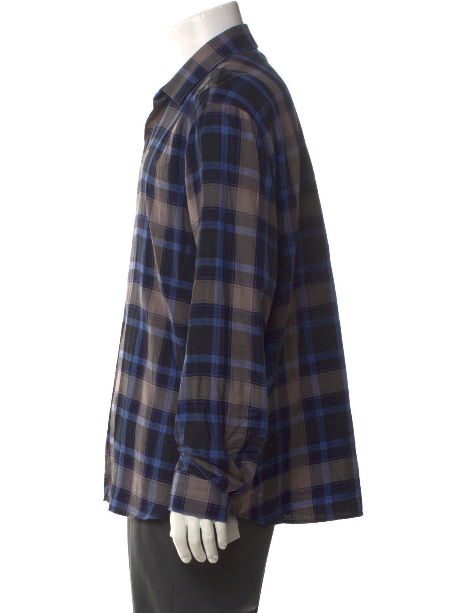 Givenchy Plaid Print Long Sleeve Shirt