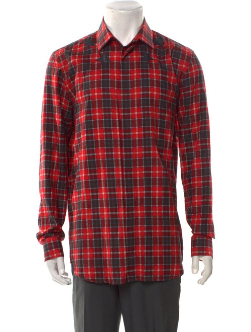 Givenchy Plaid Print Long Sleeve Shirt