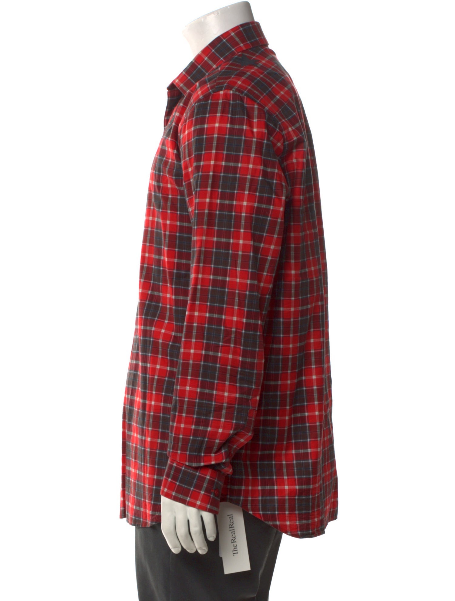Givenchy Plaid Print Long Sleeve Shirt