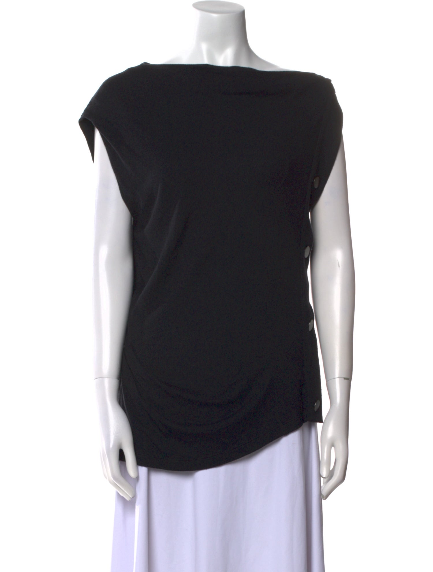 Givenchy Bateau Neckline Short Sleeve Top