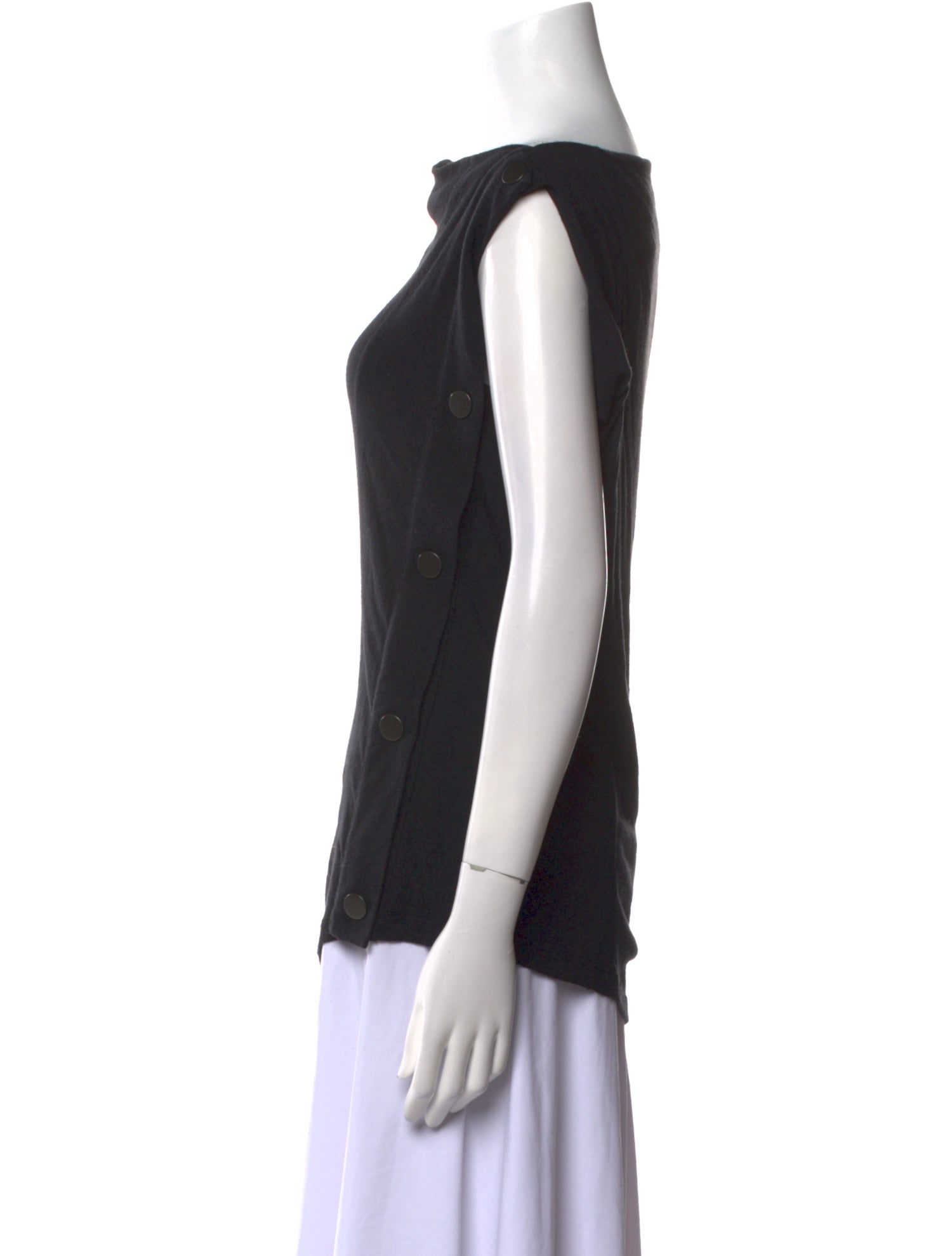 Givenchy Bateau Neckline Short Sleeve Top