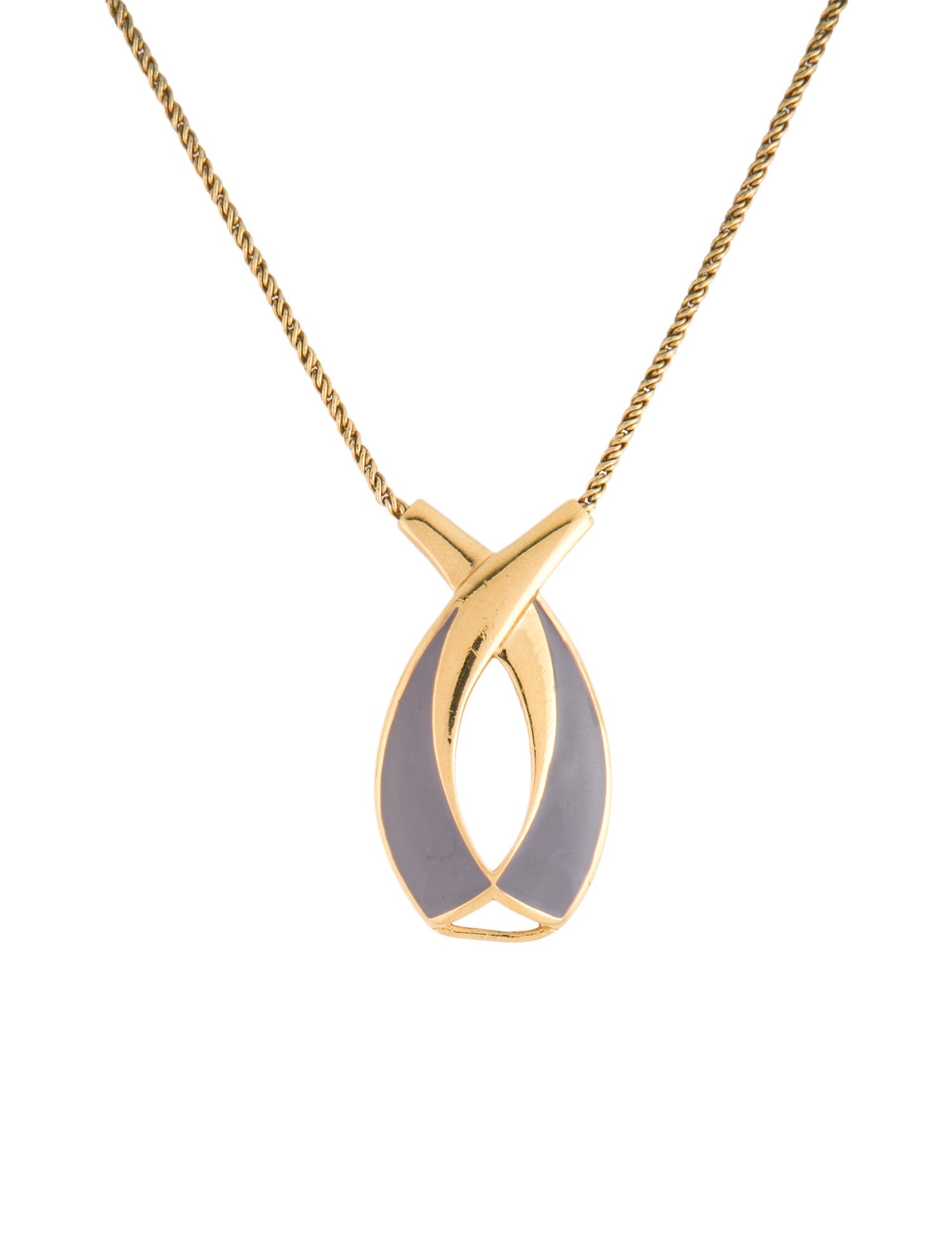 Givenchy Enamel Pendant Necklace