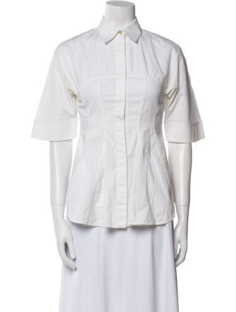 Givenchy Short Sleeve Button-Up Top