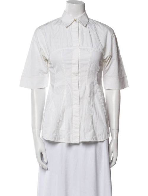 Givenchy Short Sleeve Button-Up Top