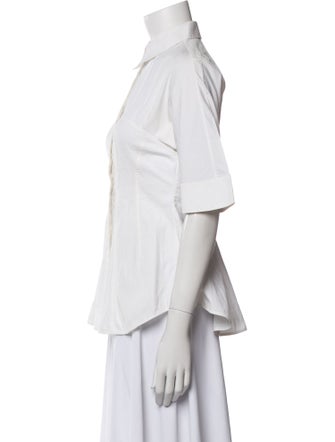 Givenchy Short Sleeve Button-Up Top