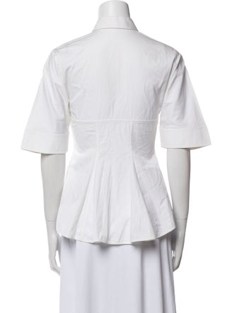 Givenchy Short Sleeve Button-Up Top