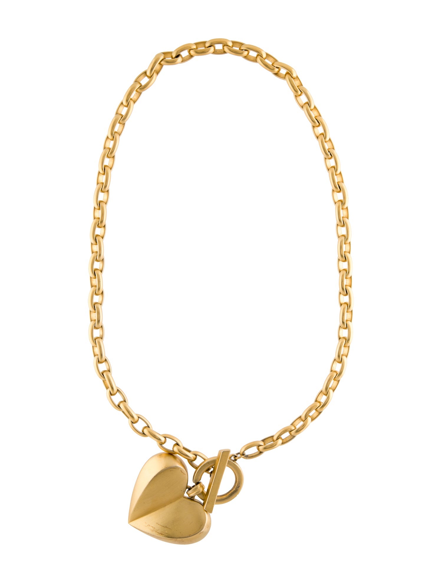 Givenchy Vintage Chunky Heart Pendant Necklace