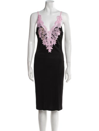 Givenchy Lace Pattern Midi Length Dress