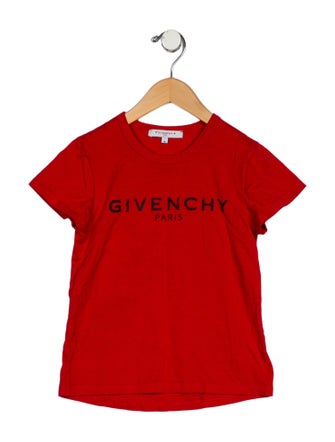 Givenchy Girls Short Sleeve Cotton Logo Print Top