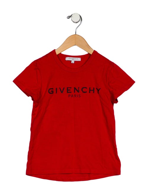 Givenchy Girls Short Sleeve Cotton Logo Print Top
