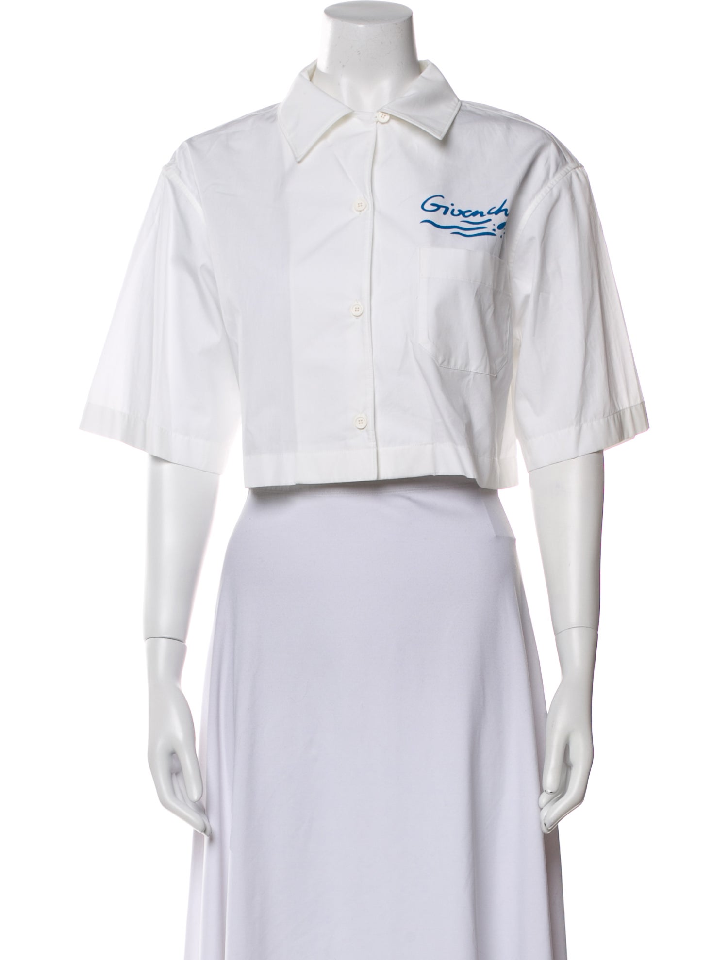 Givenchy Three-Quarter Sleeve Crop Top w/ Tags