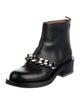 Givenchy Leather Chain-Link Accents Combat Boots
