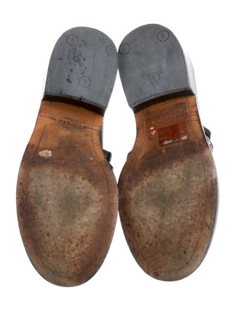 Givenchy Leather Chain-Link Accents Combat Boots