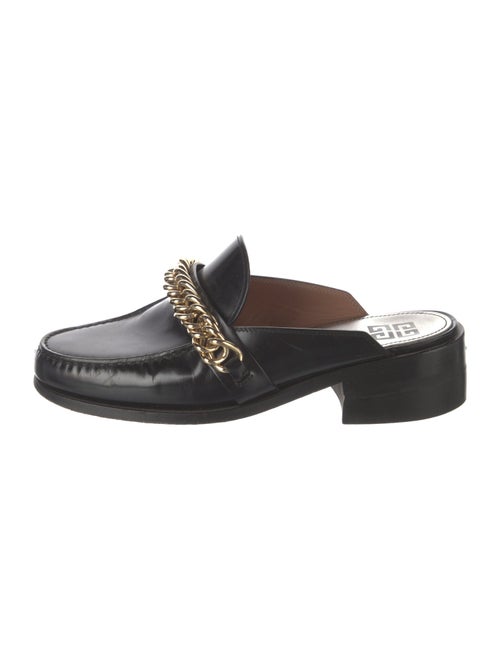 Givenchy Leather Chain-Link Accents Mules