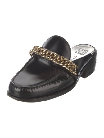 Givenchy Leather Chain-Link Accents Mules