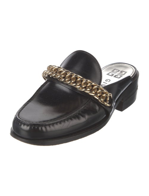 Givenchy Leather Chain-Link Accents Mules