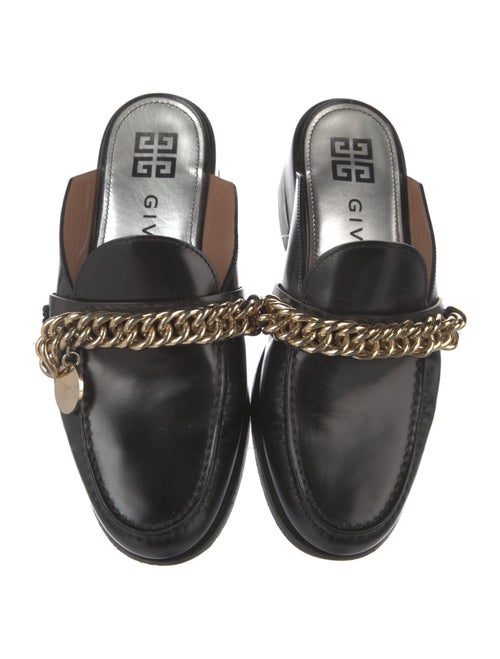 Givenchy Leather Chain-Link Accents Mules