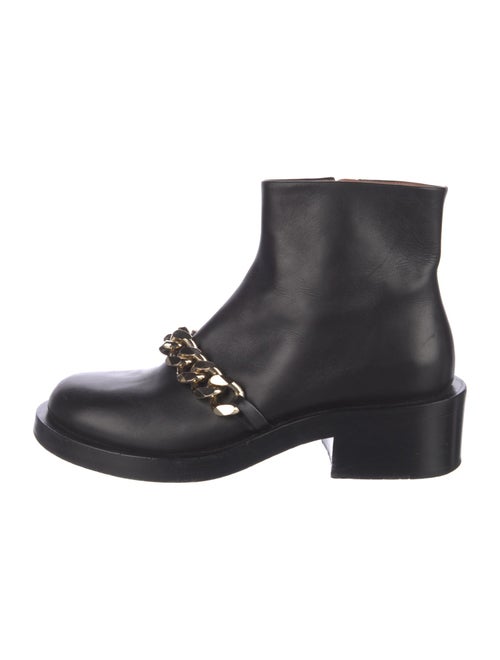 Givenchy Leather Chain-Link Accents Combat Boots