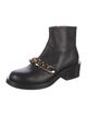 Givenchy Leather Chain-Link Accents Combat Boots