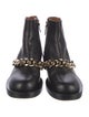 Givenchy Leather Chain-Link Accents Combat Boots
