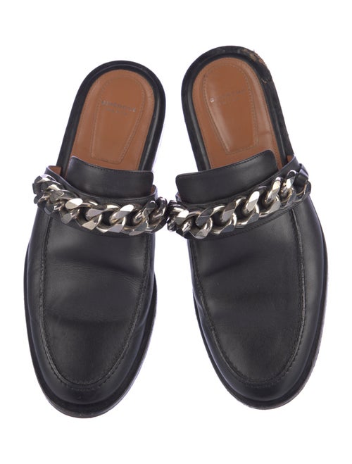 Givenchy Leather Chain-Link Accents Mules