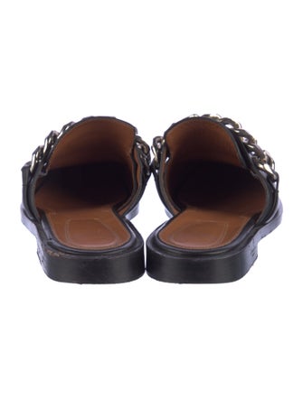 Givenchy Leather Chain-Link Accents Mules