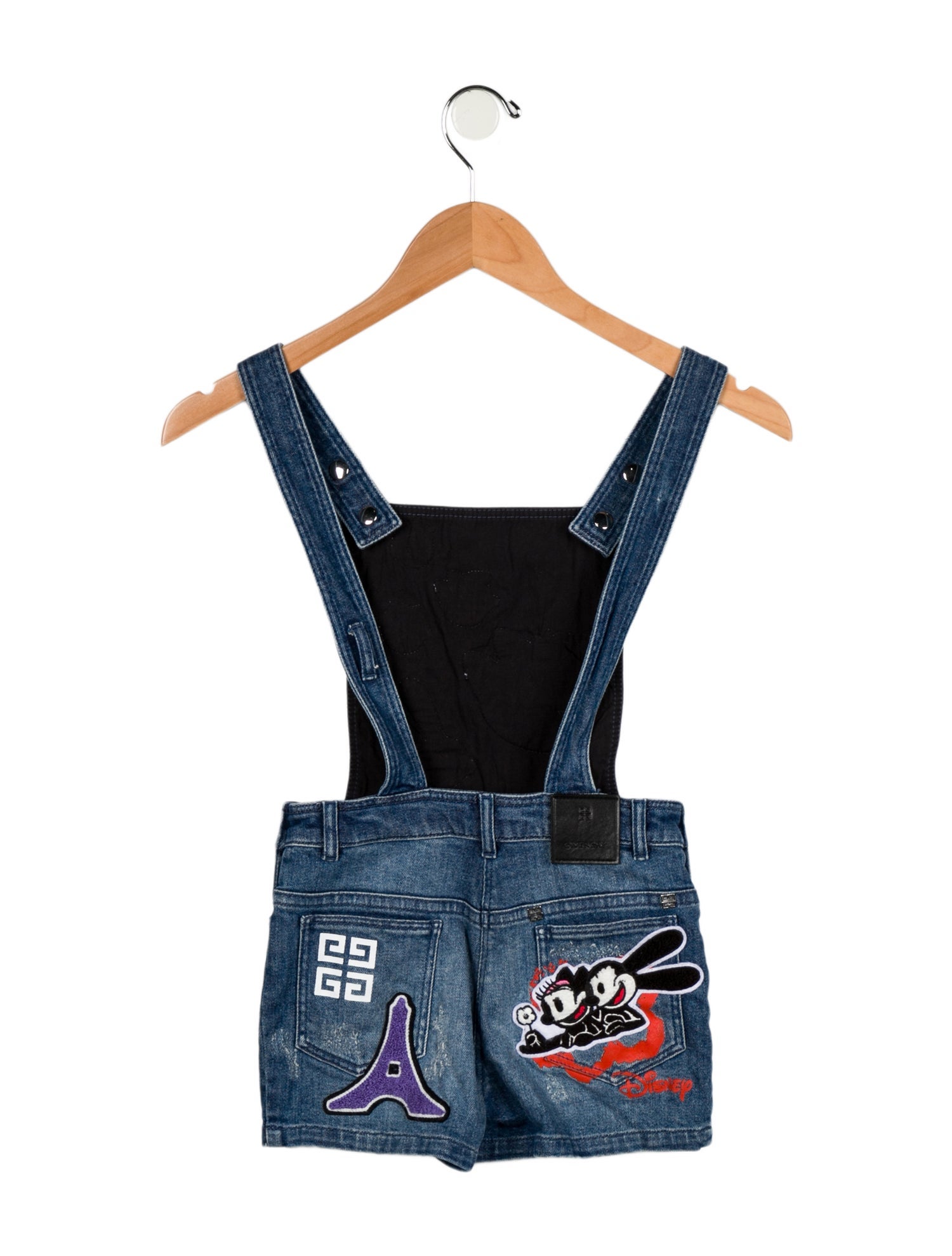 Givenchy Toddler Girls' Disney Graphic Logo Sleeveless Overalls