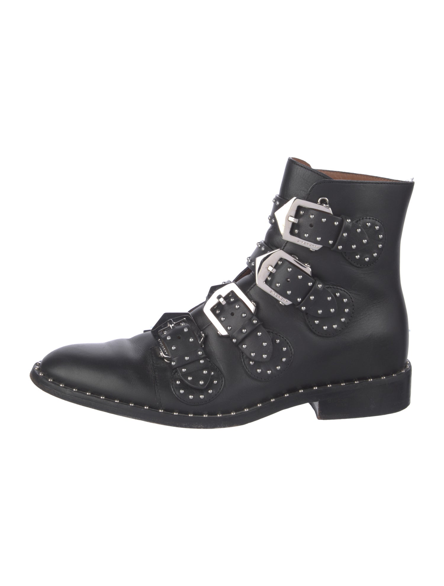 Givenchy Leather Studded Accents Combat Boots
