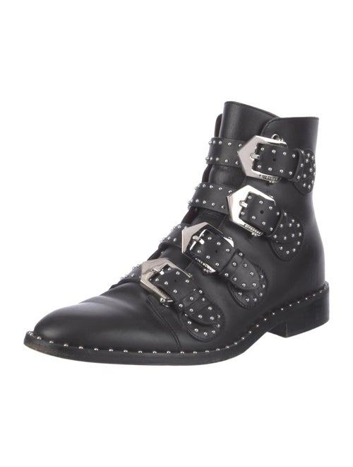Givenchy Leather Studded Accents Combat Boots