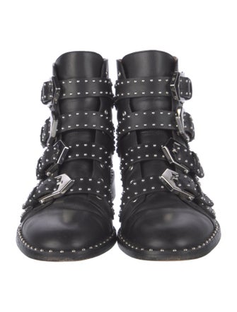 Givenchy Leather Studded Accents Combat Boots