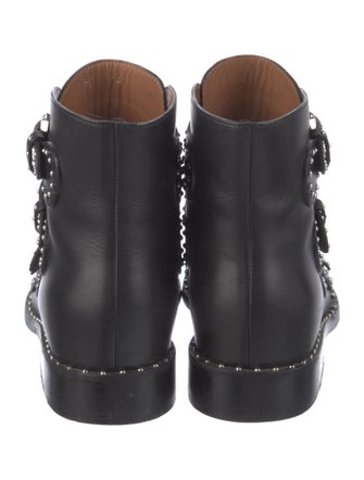 Givenchy Leather Studded Accents Combat Boots