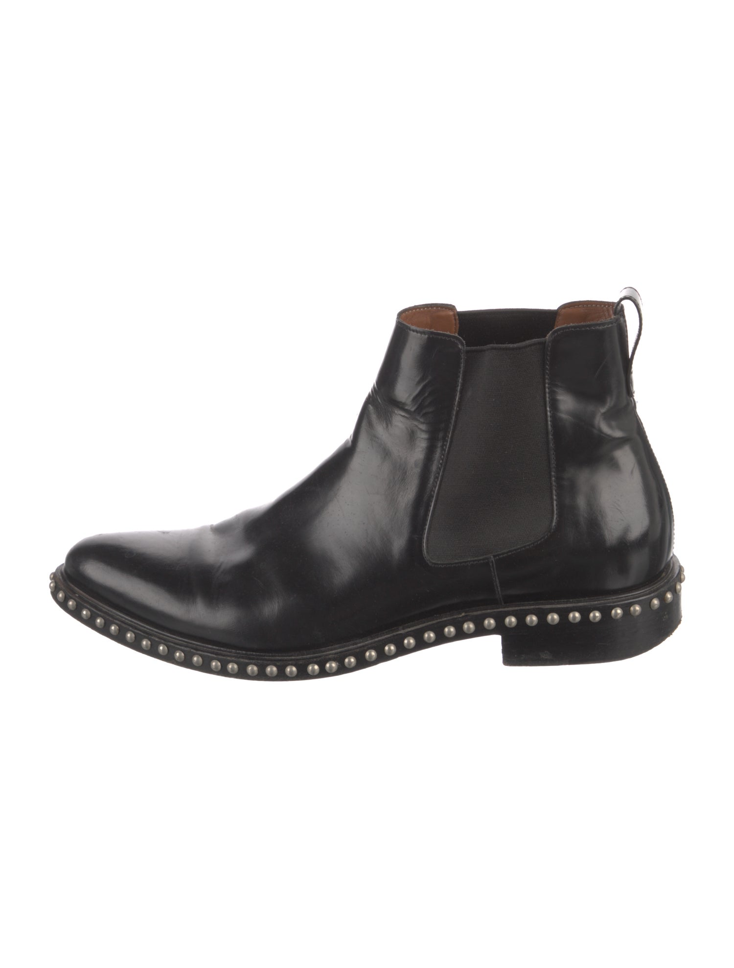 Givenchy Leather Studded Accents Chelsea Boots