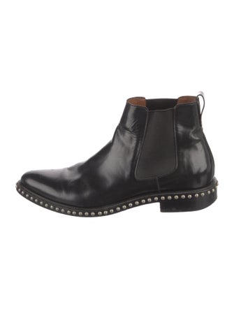 Givenchy Leather Studded Accents Chelsea Boots