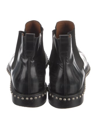 Givenchy Leather Studded Accents Chelsea Boots