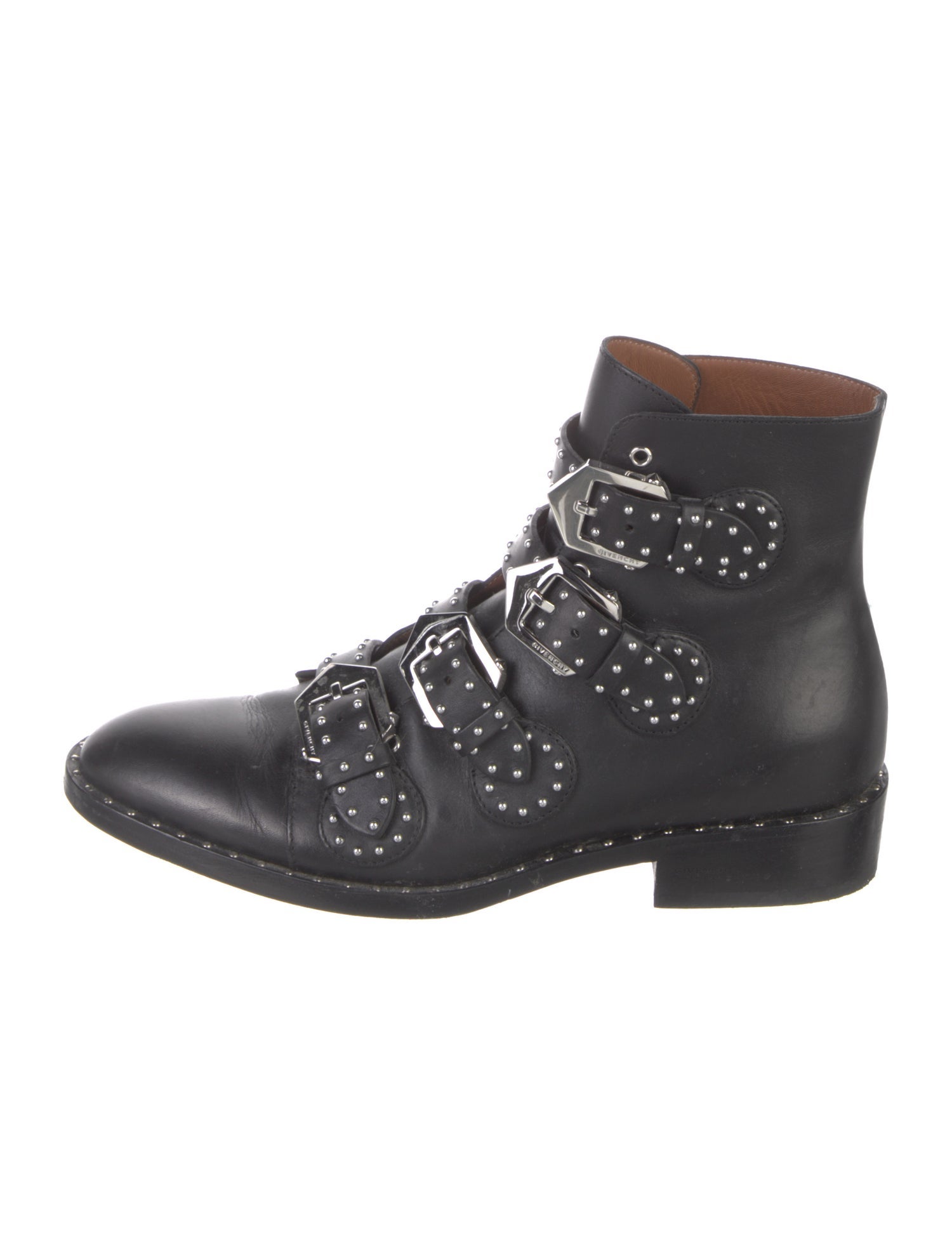 Givenchy Leather Studded Accents Combat Boots
