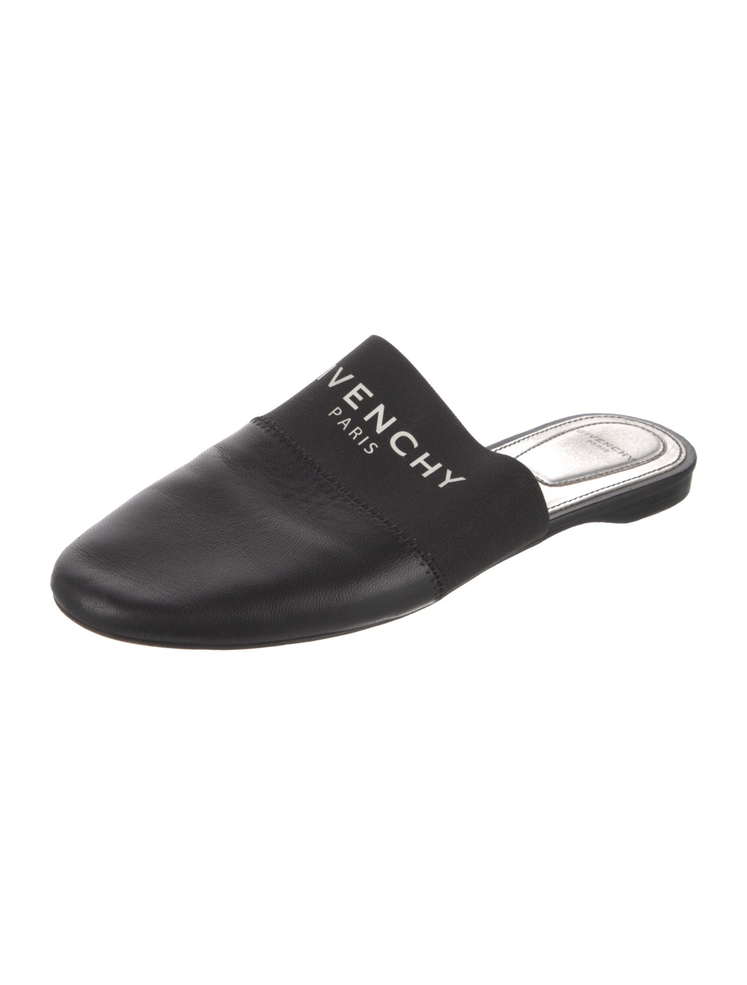 Givenchy Leather Graphic Print Mules