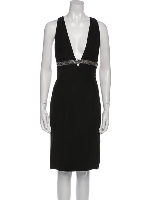 Givenchy V-Neck Knee-Length Dress