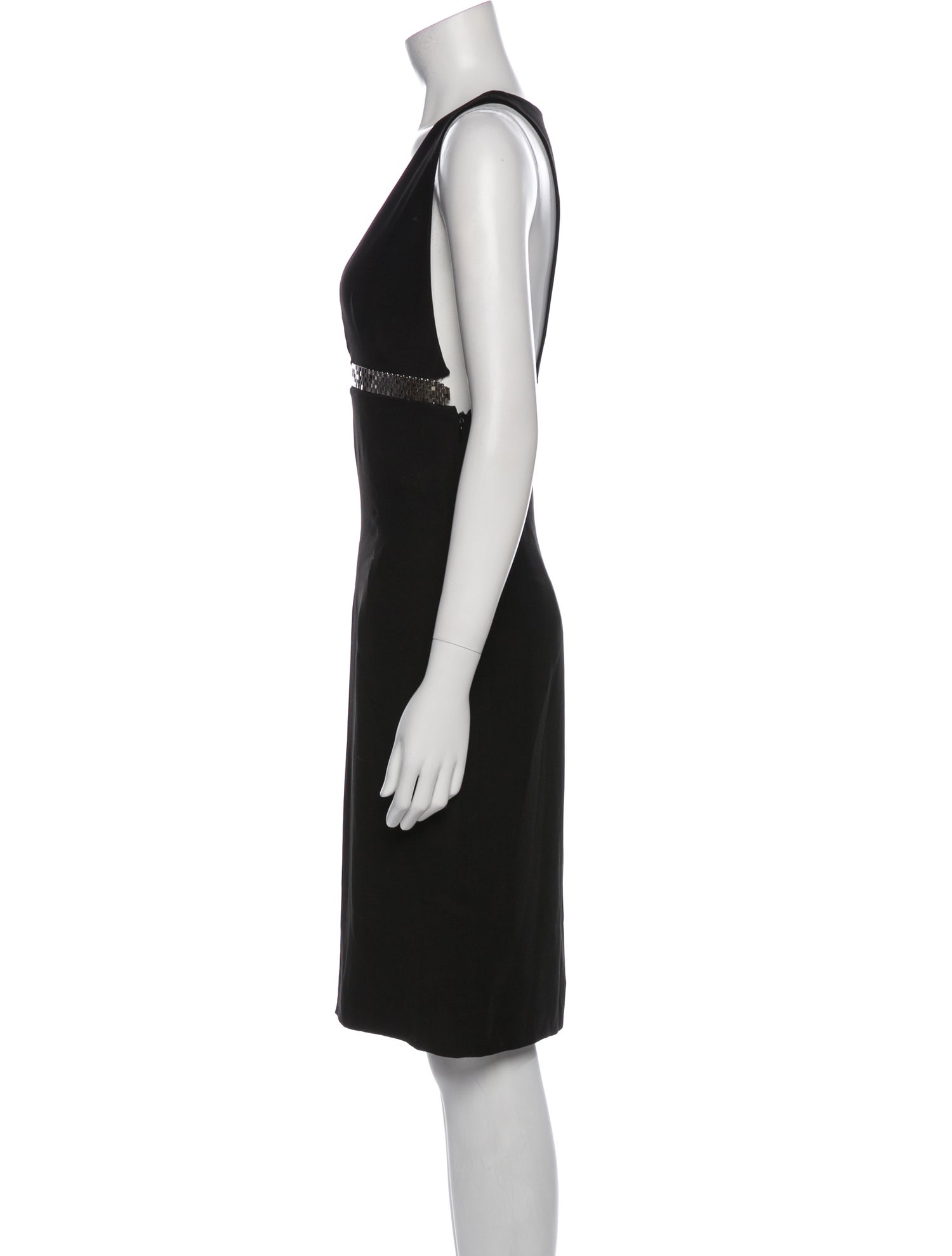 Givenchy V-Neck Knee-Length Dress