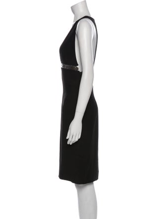 Givenchy V-Neck Knee-Length Dress