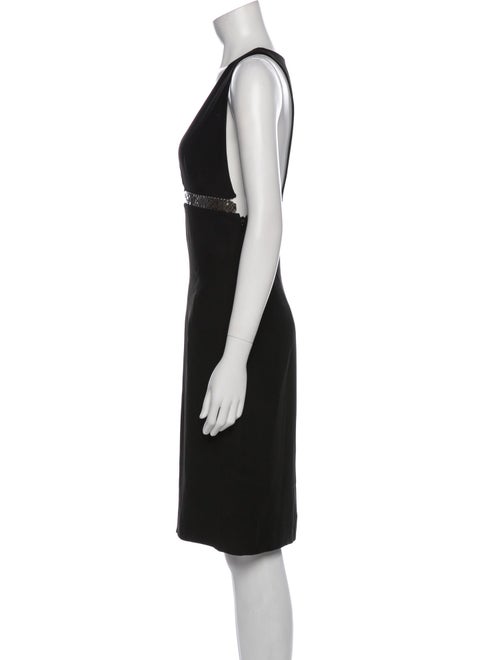 Givenchy V-Neck Knee-Length Dress